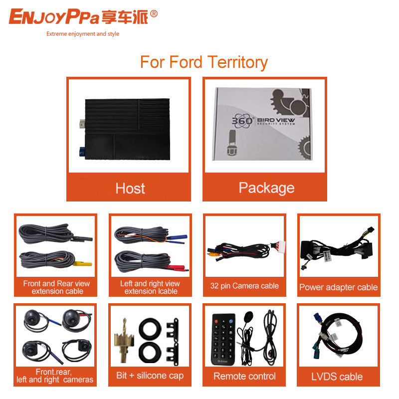 Loop-Aufnahme Fahrzeug 360-Kamerasystem Nachhändler Umgebungskamera für Ford