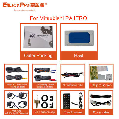 1 GB LPDDR4 360 Fahrzeugkamerasystem für Mitsubishi PAJERO LCD Bildschirm Vogelbildgerät