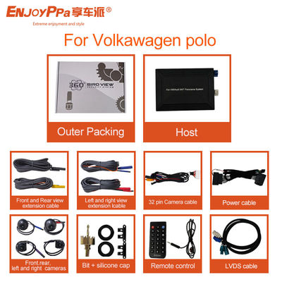 LCD-Bildschirm 360-Grad-Kamera-Auto-Kit für Volkswagen Polo 4-Wege-Aufnahme